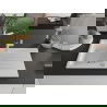 Mexen Cesar chiuvetă de granit cu un compartiment, cu picurător și baterie de bucătărie Flora, Albă - 6514-20-670401-07