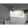Mexen Vega cadă dreptunghiulară de 160 x 70 cm cu panouri si paravan cu 1 aripă 60 cm, transparent, crom - 550116070X9506000001