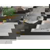 Chiuvetă granitică Mexen Cesar cu o cuvă și scurgător și baterie de bucătărie Flora, alb - 6514-20-670401-57-G