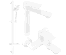 Mexen Royo DQ62 kádcsaptelep készlet, fehér - 72213DQ62-20