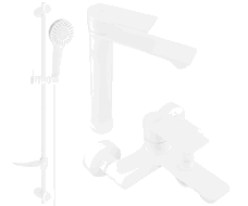 Mexen Royo DF05 fürdőkád készlet, fehér - 72213DF05-20