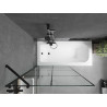 Mexen Vega téglalap alakú kád 160 x 70 cm burkolattal és 1-szárnyas paravánnal 100 cm, fekete minta - 550116070X9510007077