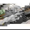Mexen Cesar chiuvetă de bucătărie din granit cu o cuvă, cu scurgător și baterie Flora, negru/metalic argintiu - 6514-73-670401-?