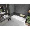 Mexen Vega cadă dreptunghiulară 170 x 70 cm cu carcasă și paravan cu 1 canat 70 cm, transparent, crom - 550117070X9507000001