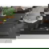 Mexen Cesar chiuvetă de granit cu o cuvă și picurător și baterie de bucătărie Flora, negru/argintiu metalic - 6514-73-670401-07