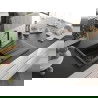 Mexen Cesar chiuvetă de granit cu 1 compartiment cu picurător și baterie bucătărie Flora, negru/argintiu metalizat - 6514-73-67?