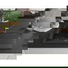 Mexen Cesar chiuvetă de granit cu 1 compartiment cu picurător și baterie bucătărie Flora, negru/argintiu metalizat - 6514-73-67?