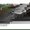 Mexen Cesar chiuvetă de granit cu 1 compartiment, scurgător și baterie Flora, negru/metal argintiu - 6514-73-670401-70-B