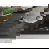 Mexen Cesar chiuvetă din granit cu 1 compartiment, scurgător și baterie Flora, negru/auriu metalic - 6514-75-670401-00