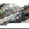 Mexen Cesar chiuvetă din granit cu 1 compartiment, scurgător și baterie Flora, negru/auriu metalic - 6514-75-670401-00