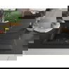 Mexen Cesar chiuvetă de granit cu 1 cuvă și scurgător și baterie de bucătărie Flora, negru/auriu metalic - 6514-75-670401-07-B