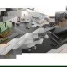 Mexen Cesar chiuvetă de granit cu 1 cuvă și scurgător și baterie de bucătărie Flora, negru/auriu metalic - 6514-75-670401-07-B