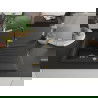 Mexen Cesar chiuvetă granit 1-cameră cu scurgător și baterie de bucătărie Flora, negru/auriu metalizat - 6514-75-670401-57-G