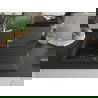 Mexen Cesar chiuvetă de bucătărie granit 1-cameră cu scurgător și baterie Flora, negru/auriu metalic - 6514-75-670401-57-B