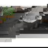 Mexen Cesar chiuvetă din granit cu 1 cuvă cu picurator și baterie de bucătărie Flora, negru/auriu metalic - 6514-75-670401-70-B
