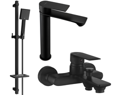 Mexen Royo DQ45 fürdőkészlet, fekete - 72213DQ45-70