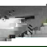 Mexen Vega cadă dreptunghiulară 170 x 70 cm cu panou și paravan cu 1 aripă 100 cm, transparent, negru - 550117070X9510000070