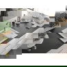 Mexen Enzo chiuvetă de granit cu un compartiment, cu picurător și baterie de bucătărie Flora, Albă - 6506-20-670401-06