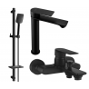 Mexen Royo Set DQ62 pentru cadă, negru - 72213DQ62-70