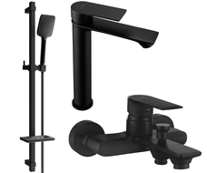 Mexen Royo Set DQ62 pentru cadă, negru - 72213DQ62-70