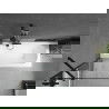 Mexen Vega cadă dreptunghiulară de 170 x 70 cm cu panouri si paravan cu 1 aripă 70 cm, Model negru - 550117070X9507007070