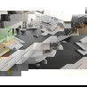 Mexen Enzo chiuvetă de granit cu un compartiment, cu picurător și baterie de bucătărie Flora, Albă - 6506-20-670401-07-B