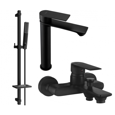 Mexen Royo Set de baie DQ72, negru - 72213DQ72-70