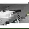 Mexen Vega cadă dreptunghiulară de 170 x 70 cm cu panouri si paravan cu 1 aripă 90 cm, Model negru - 550117070X9509007070
