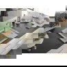 Mexen Enzo chiuvetă de granit cu un compartiment, cu picurător și baterie de bucătărie Flora, Bej - 6506-69-670401-00