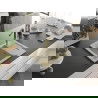 Mexen Enzo chiuvetă de granit cu un compartiment, cu picurător și baterie de bucătărie Flora, Bej - 6506-69-670401-57-G