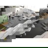 Mexen Enzo chiuvetă de granit cu un compartiment, cu picurător și baterie de bucătărie Flora, Gri - 6506-71-670401-00