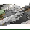 Mexen Enzo chiuvetă de granit cu un compartiment, cu picurător și baterie de bucătărie Flora, Gri - 6506-71-670401-07
