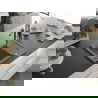 Mexen Enzo chiuvetă de granit cu un compartiment, cu picurător și baterie de bucătărie Flora, Gri - 6506-71-670401-57-G