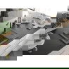Mexen Enzo chiuvetă de granit cu un compartiment, cu picurător și baterie de bucătărie Flora, Gri - 6506-71-670401-70-B
