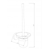 Mexen Loft fekete WC-kefe - 7012650-70