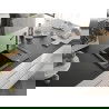 Chiuvetă granit Mexen Enzo, 1 compartiment, cu scurgător și baterie bucătărie Flora, negru/auriu metalic - 6506-75-670401-00