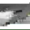 Mexen Vega cadă dreptunghiulară de 180 x 80 cm cu panouri si paravan cu 1 aripă 90 cm, transparent, crom - 550118080X9509000001