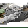 Mexen Enzo chiuvetă de granit cu 1 compartiment și picurător, cu baterie de bucătărie Flora, negru cu pete - 6506-76-670401-08