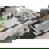 Mexen Andres Chiuvetă de granit de 1,5 compartiment cu picurător și baterie de bucătărie Flora, Albă - 6515-20-670401-70-B