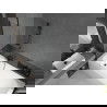 Mexen Vega cadă dreptunghiulară 180 x 80 cm cu panou și paravan cu 1 canat 50 cm, transparent, negru - 550118080X9505000070