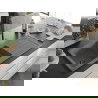 Mexen Andres chiuvetă din granit cu 1,5 compartimente și scurgător și baterie de bucătărie Flora, gri - 6515-71-670401-07-B