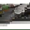 Mexen Andres chiuvetă granit 1,5 cuve cu scurgător și baterie bucătărie Flora, negru/argintiu - 6515-73-670401-57-G