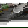 Mexen Andres chiuvetă granit 1,5-cuptoare cu scurgător și baterie bucătărie Flora, negru/argintiu - 6515-73-670401-57-B