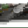 Mexen Andres chiuvetă de granit 1,5 camere cu scurgător și baterie de bucătărie Flora, negru/auriu - 6515-75-670401-57-B