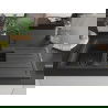 Mexen Andres chiuvetă de granit cu 1,5 camere, cu picurător și baterie de bucătărie Flora, negru pătat - 6515-76-670401-70-B