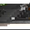 Mexen Andres chiuvetă de granit cu 1,5 camere, cu picurător și baterie de bucătărie Flora, negru pătat - 6515-76-670401-70-B