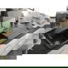 Mexen Andres Chiuvetă de granit de 1,5 compartiment cu picurător și baterie de bucătărie Flora, Neagră - 6515-77-670401-00