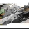 Mexen Andres Chiuvetă de granit de 1,5 compartiment cu picurător și baterie de bucătărie Flora, Neagră - 6515-77-670401-07