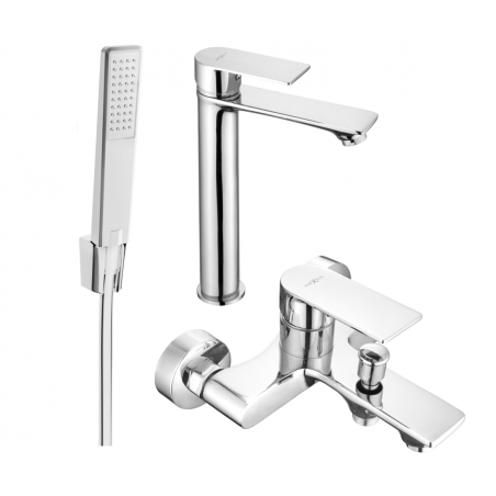 Mexen Royo Set de baie R72, crom - 72213R72-00