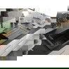 Mexen Andres Chiuvetă de granit de 1,5 compartiment cu picurător și baterie de bucătărie Flora, Neagră - 6515-77-670401-57-B